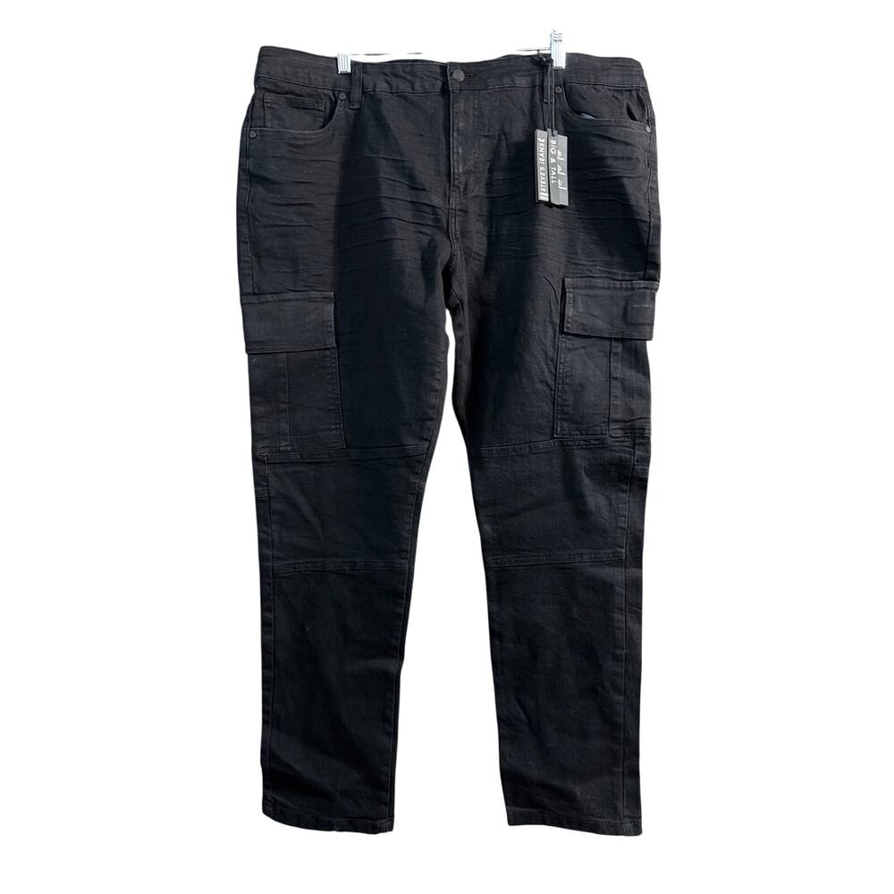 Steve's Jeans Men's Stretch Denim Regular Fit Black Jeans Size 48W 32L 48x32 New